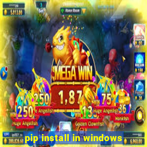 pip install in windows